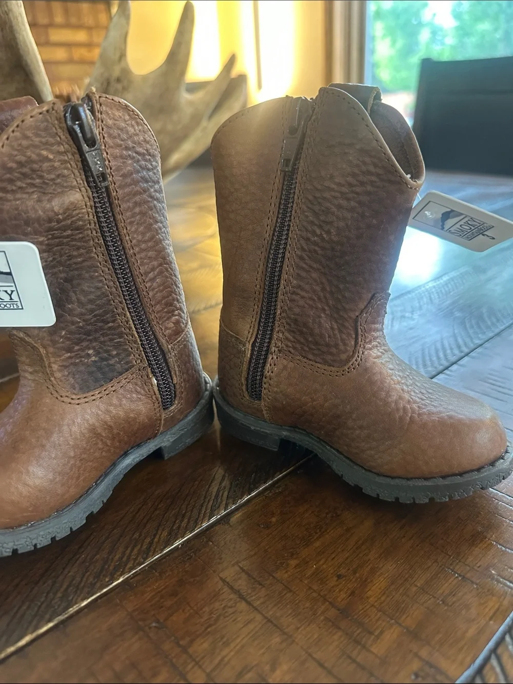 Smoky Mountain Kids' Brown Leather Western Boots - Size 3